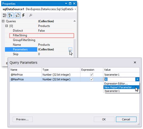 queryParameters property .